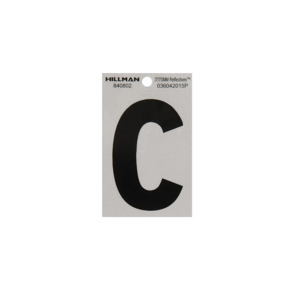 Hillman 840802 Reflective Adhesive House Letter C, 3 Inch