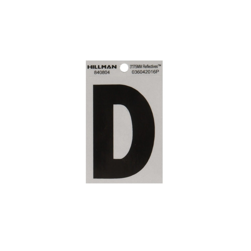 Hillman 840804 Reflective Adhesive House Letter D, 3 Inch