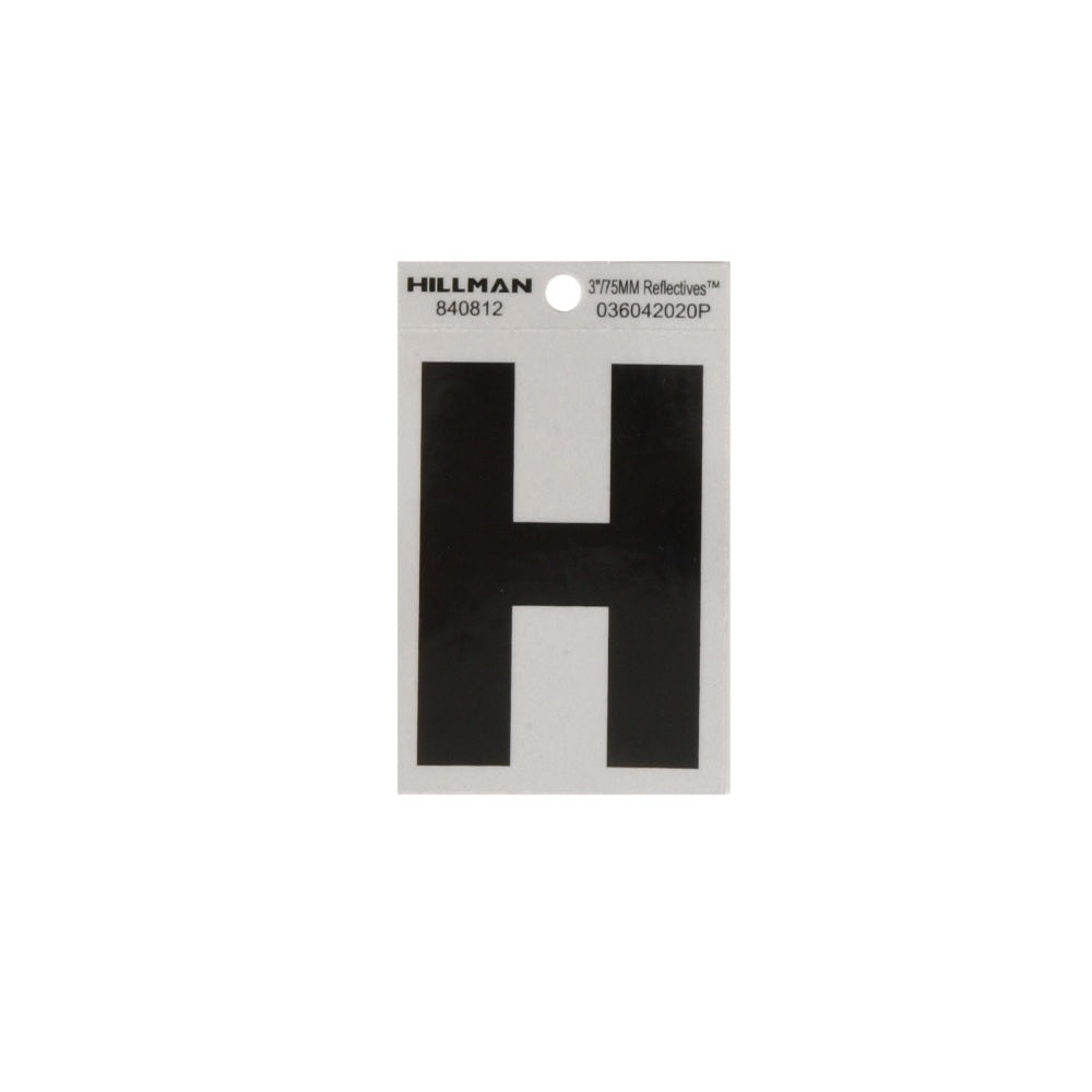 Hillman 840812 Reflective Adhesive House Letter H, 3 Inch