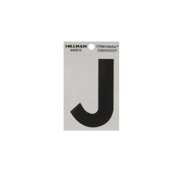 Hillman 840816 Reflective Adhesive House Letter J, 3 Inch