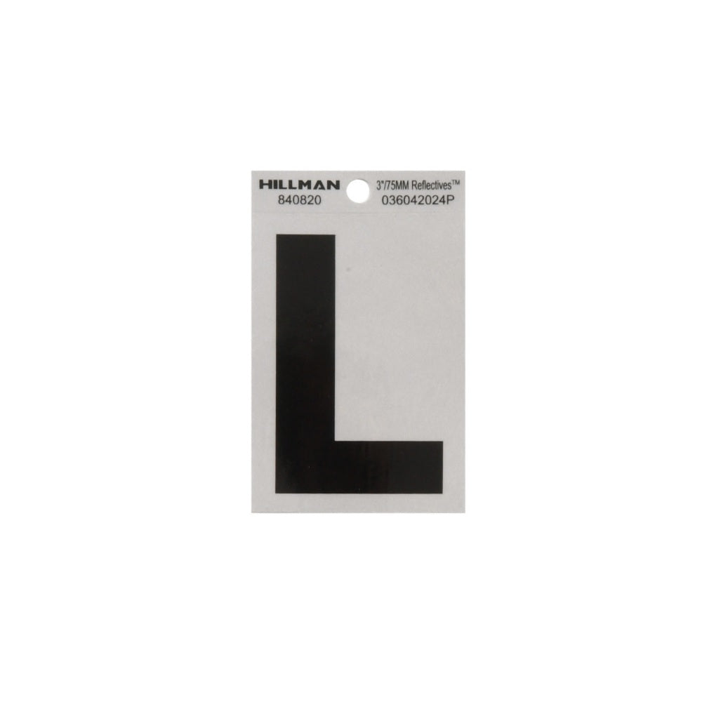 Hillman 840820 Reflective Adhesive House Letter L, 3 Inch