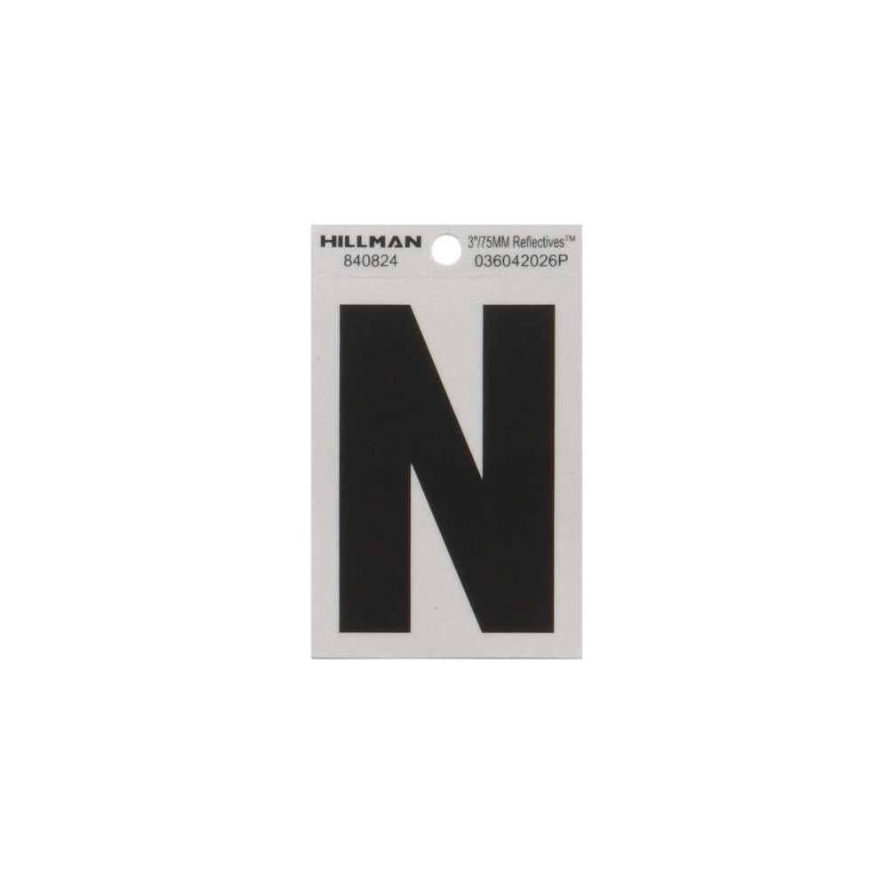 Hillman 840824 Reflective Adhesive House Letter N, 3 Inch