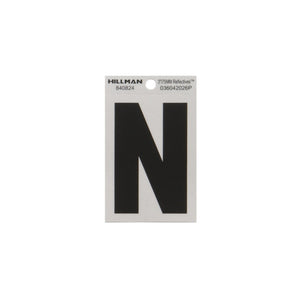 Hillman 840824 Reflective Adhesive House Letter N, 3 Inch