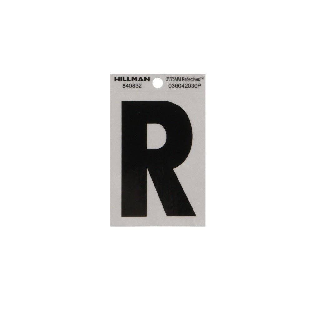 Hillman 840832 Reflective Adhesive House Letter R, 3 Inch