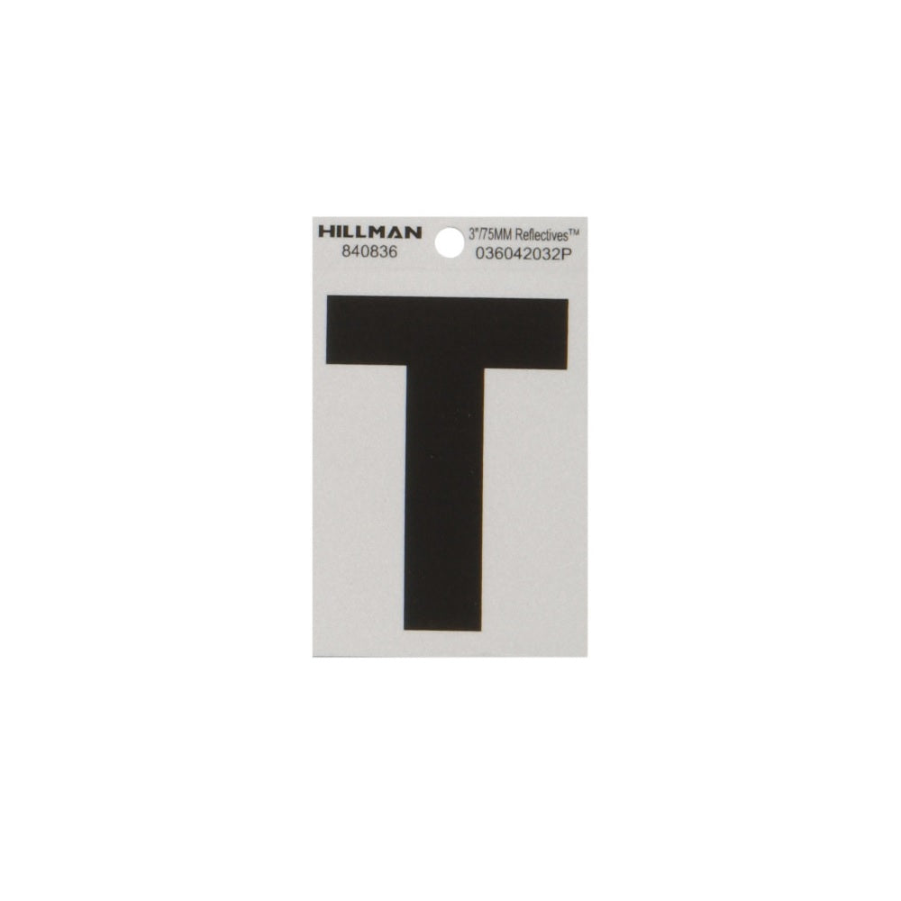 Hillman 840836 Reflective Adhesive House Letter T, 3 Inch