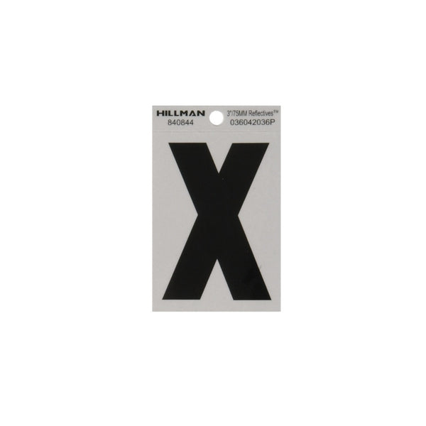 Hillman 840844 Reflective Adhesive House Letter X, 3 Inch
