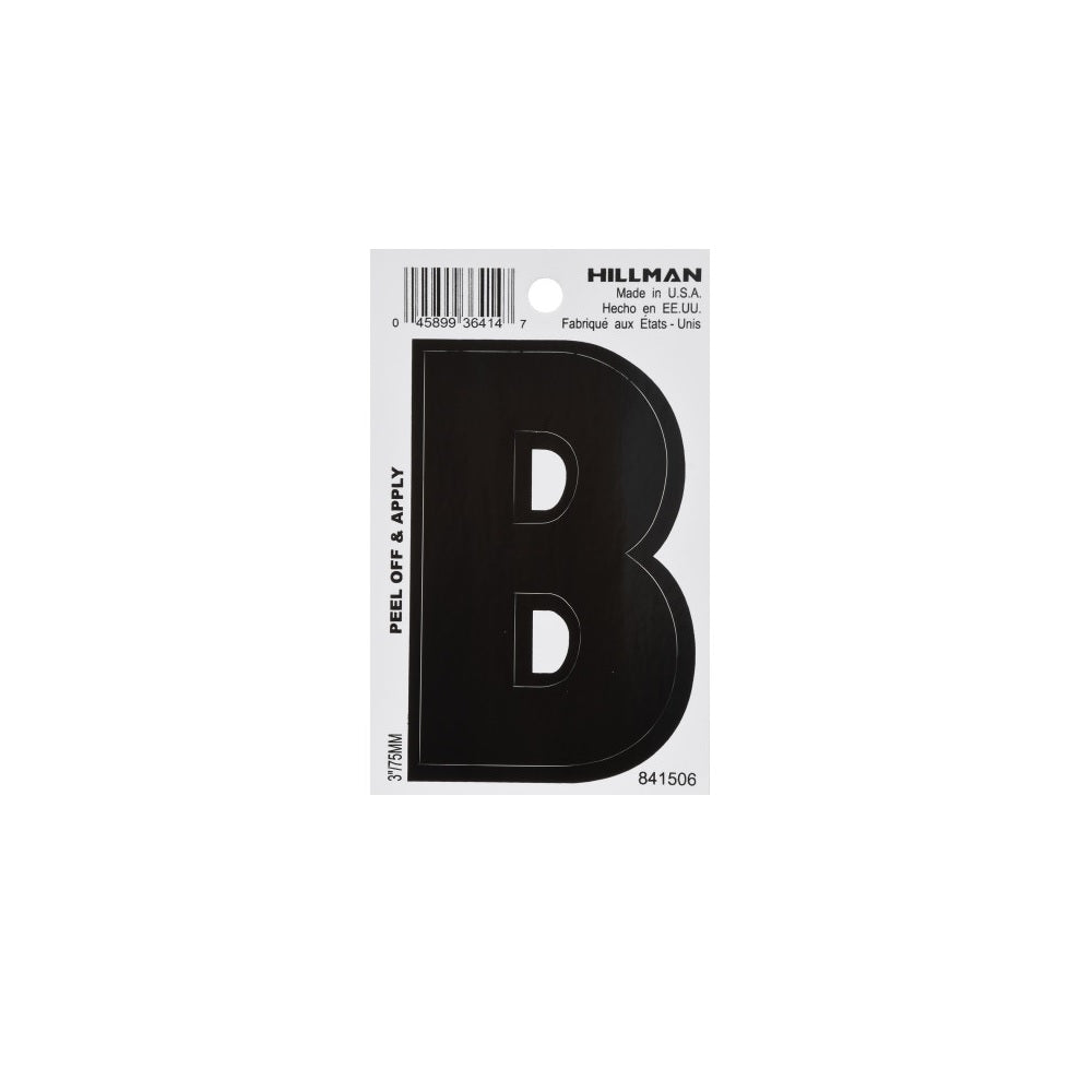 Hillman 841506 Glossy Adhesive Letter B, 3 Inch