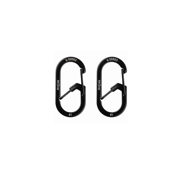 Nite Ize GS1-01-2R6 G-Series Dual Carabiners, # 1, Black