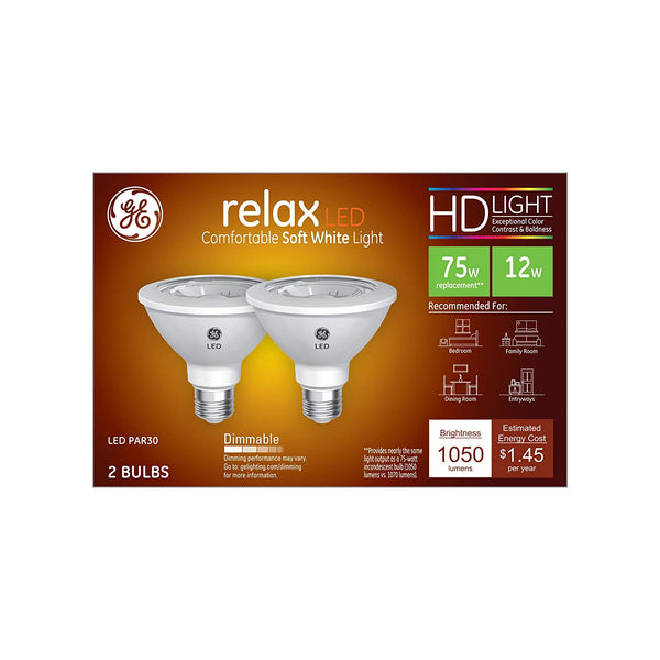 GE 43094 Relax HD LED Light Bulbs, 12 Watt