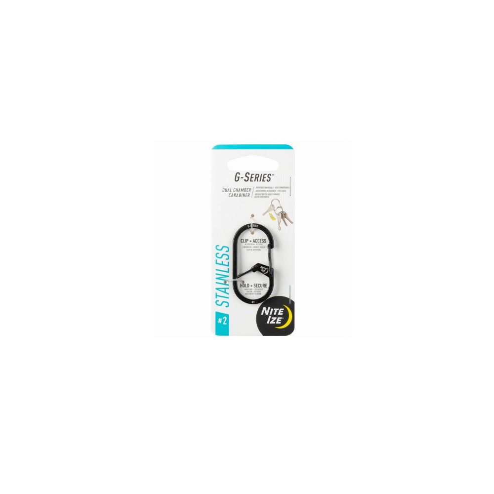 Nite Ize GS2-01-R6 G-Series Dual Carabiners, # 2, Black