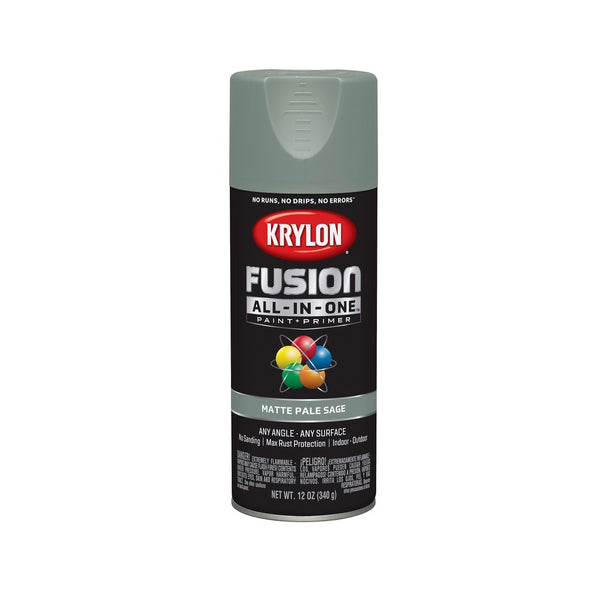 Krylon K02761007 Paint + Primer Spray Paint, Pale Sage, 12 oz