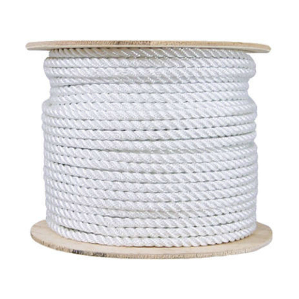 Mibro Group Nylon Rope, Twisted, White, 1/4-In. x 600-Ft.