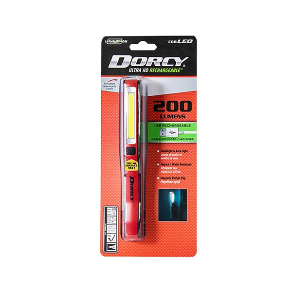 Dorcy 41-4341 LED Clip Light, Black/Red, 200 Lumens