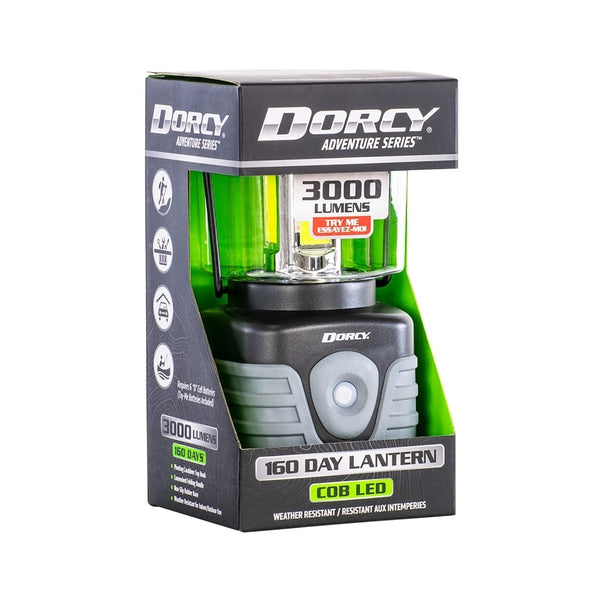 Dorcy 41-3120 D-Cell Battery Lantern, Black/Gray, 3000 Lumens