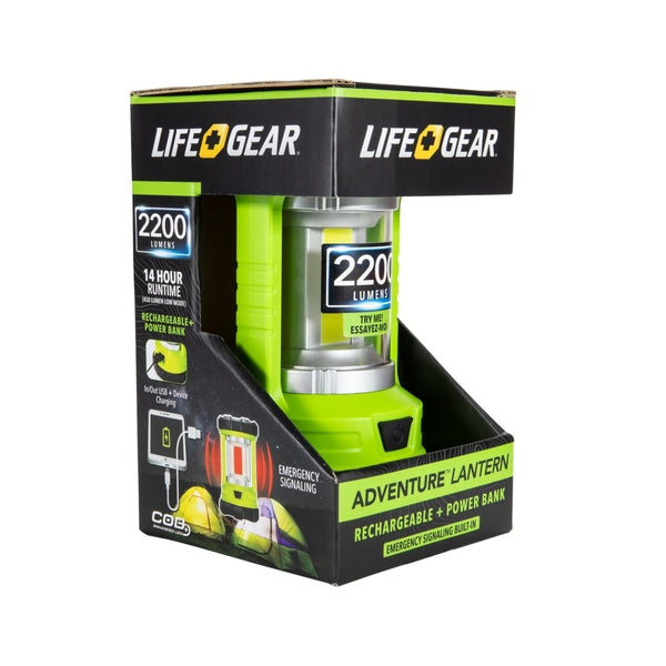 Life+Gear 41-3992 Lantern and Power Bank, 2200 Lumens