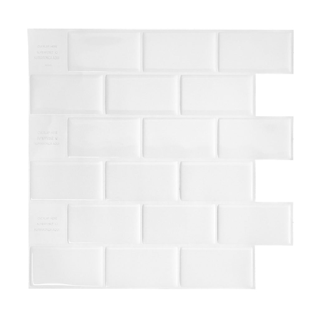 Smart Tiles SM1020-4 Mosaik Series Wall Tile, Vinyl