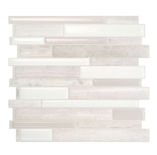 Smart Tiles SM1104D-04-QG Mosaik Series Wall Tile, Vinyl