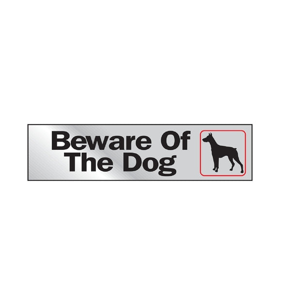 HY-KO 470 Beware Of The Dog Sign, Vinyl, 2 Inch x 8 Inch