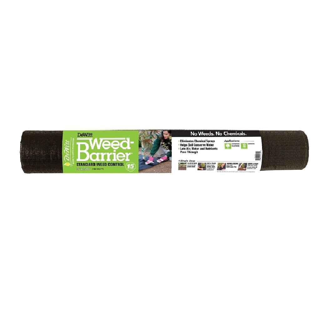 DeWitt DWB15350 Weed Barrier, Polypropylene, Black