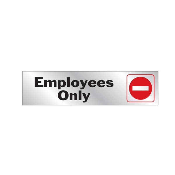 HY-KO 476 Employees Only Signs, 2 Inch x 8 Inch, Vinyl
