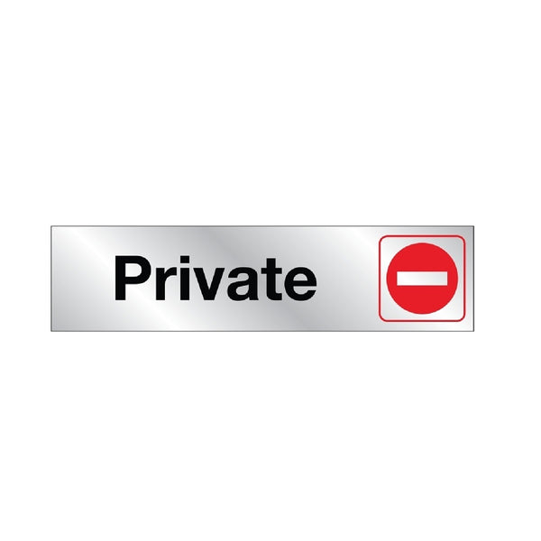 HY-KO 477 Self-Adhesive Private Sign, 2 Inch x 8 Inch, Vinyl