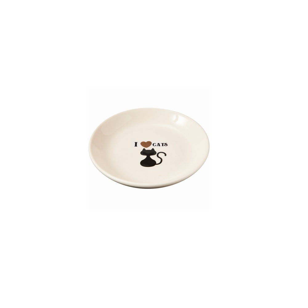 Ethical Products 54696 I Love Cat Saucer Pet Dish, 5 Inch