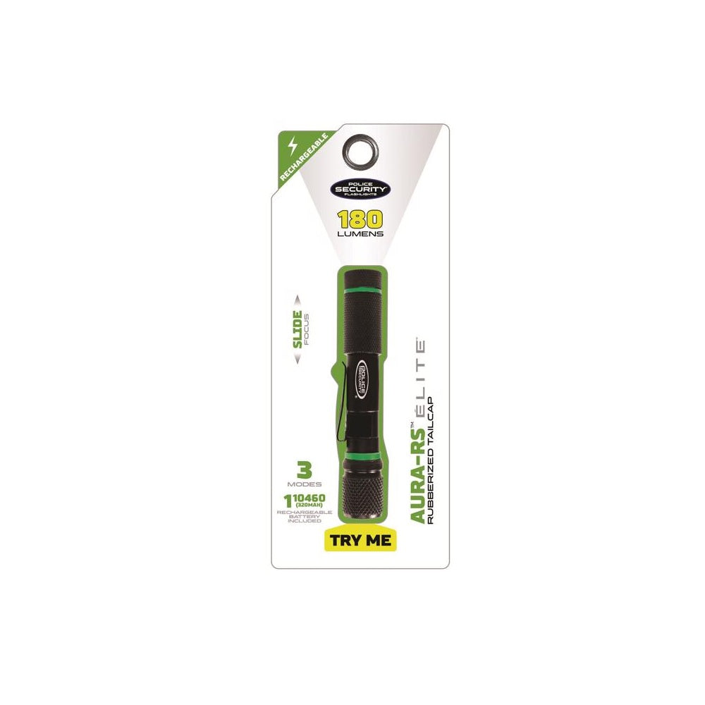 Police Security 98656 LED Mini Flashlight, Black, 180 Lumens