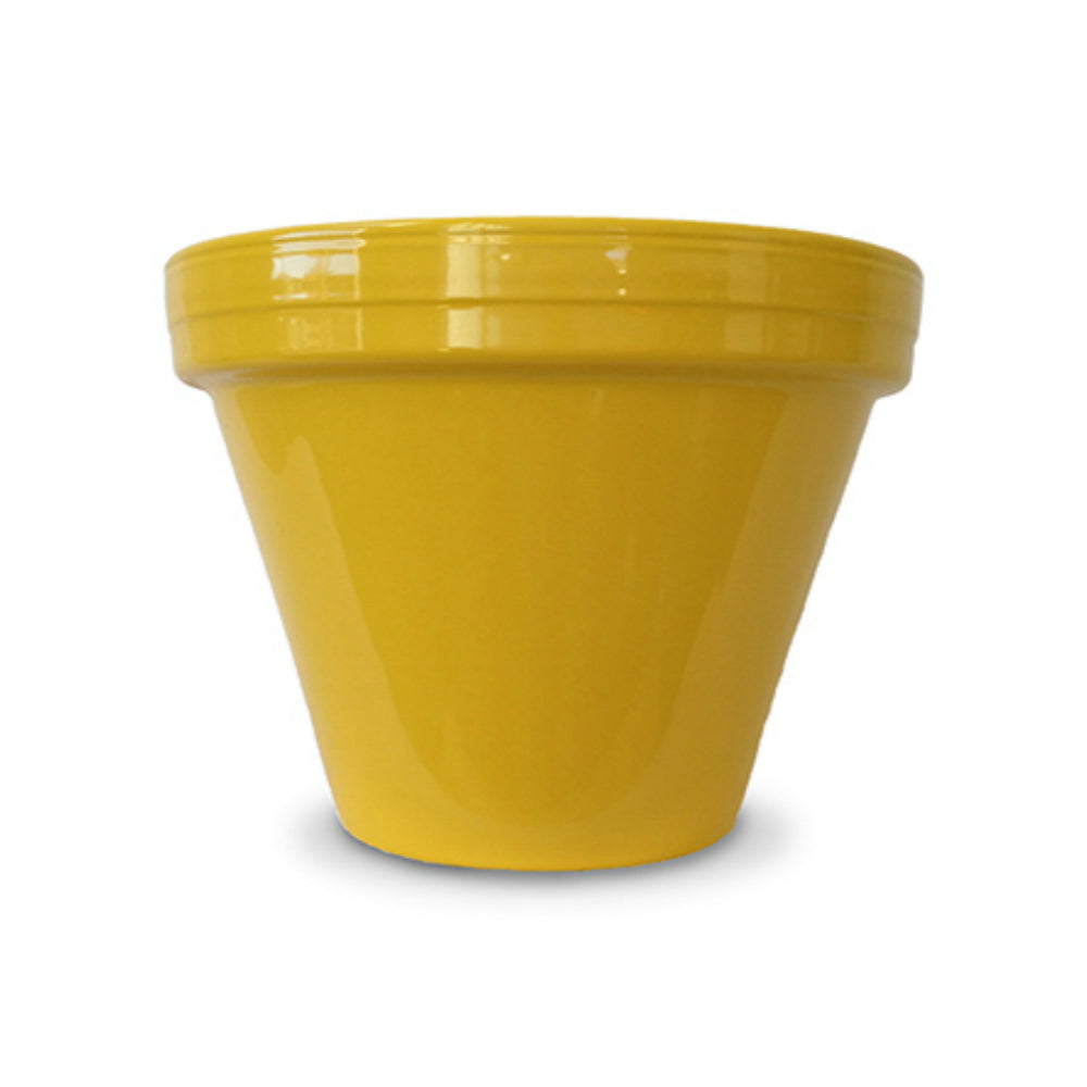 Ceramo PCSBX-4-Y-TV Standard Flower Pot, Yellow