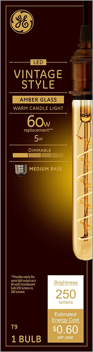 GE 36513 Vintage Style Specialty LED Light Bulbs, 5 Watts