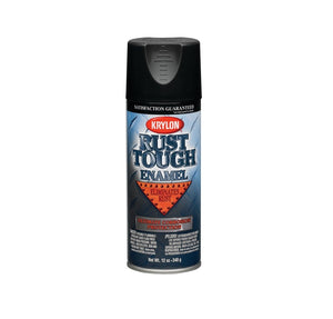 Krylon K09203007 Rust-Preventative Enamel Paint, Black, 12 Oz