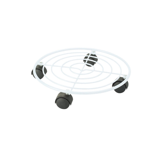 Landscapers Select GB-3623 Flat Planter Dolly, White, 12 in