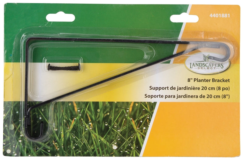 Landscapers Select GB0233L Planter Bracket, Black, 8-1/2 L
