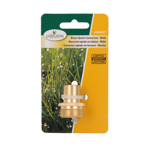 Landscapers Select GB9610 Hose Connector, Brass, 3/4 Inch