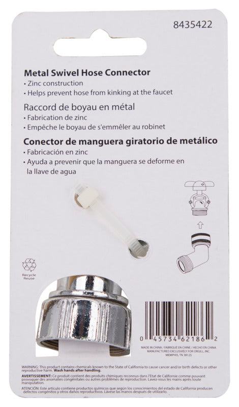 Landscapers Select GC507 Hose Connector, Silver, Zinc