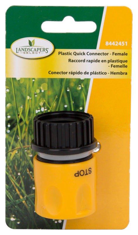 Landscapers Select GC520 Garden Hose Connector, Yellow and Black, 2 in