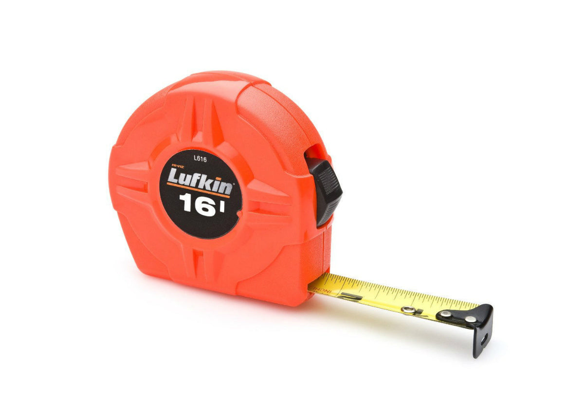 Lufkin L616N High-Viz Orange Measuring Tape, 3/4" x 16'