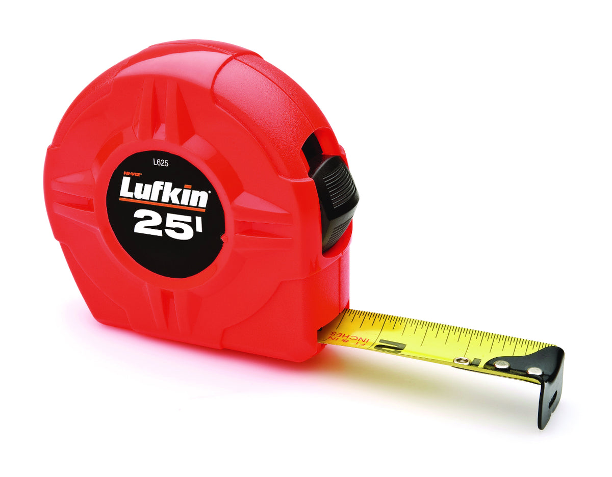 Lufkin L625N High-Viz Orange Measuring Tape, 1" x 25'