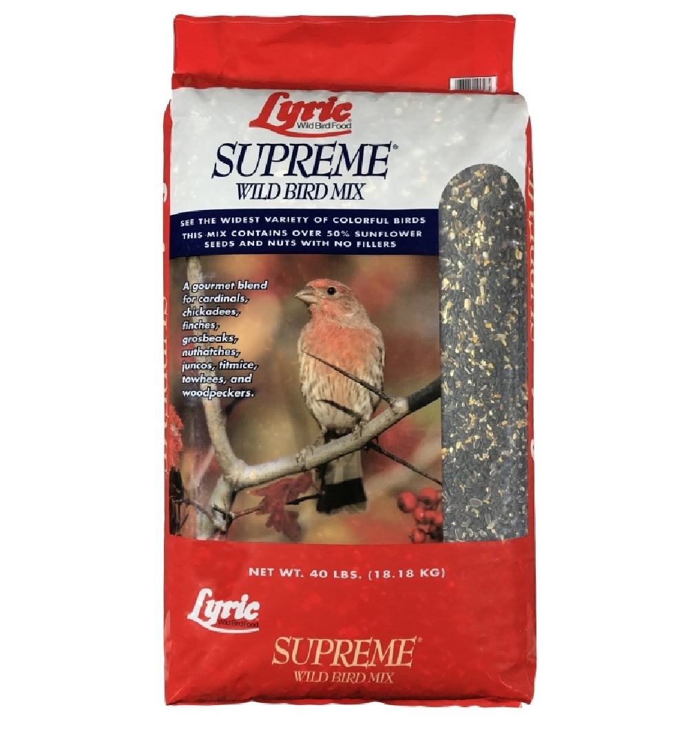 Lyric® 26-47293 Supreme Premium Seed Wild Bird Food w/o Fillers, 40 Lbs