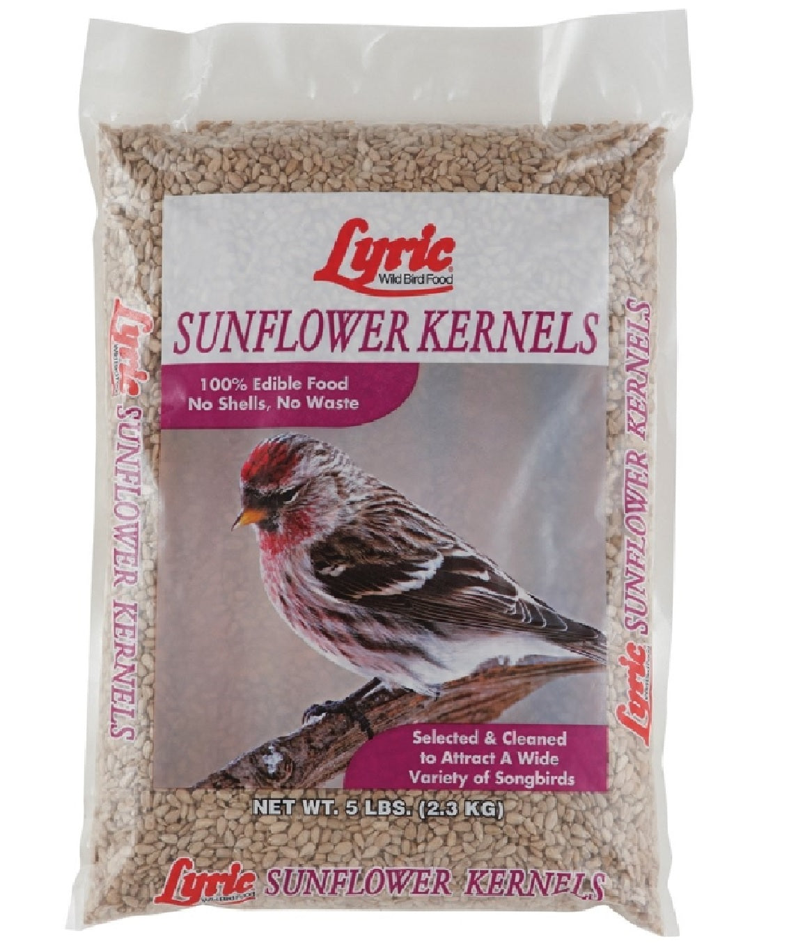 Lyric 26-47431 Sunflower Kernels Premium Treat for Wild Birds w/o Shells, 5 Lbs