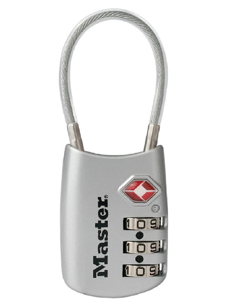 Master Lock 4688D TSA Luggage Lock w/ Flexible Cable Shackle, Assorted Colors