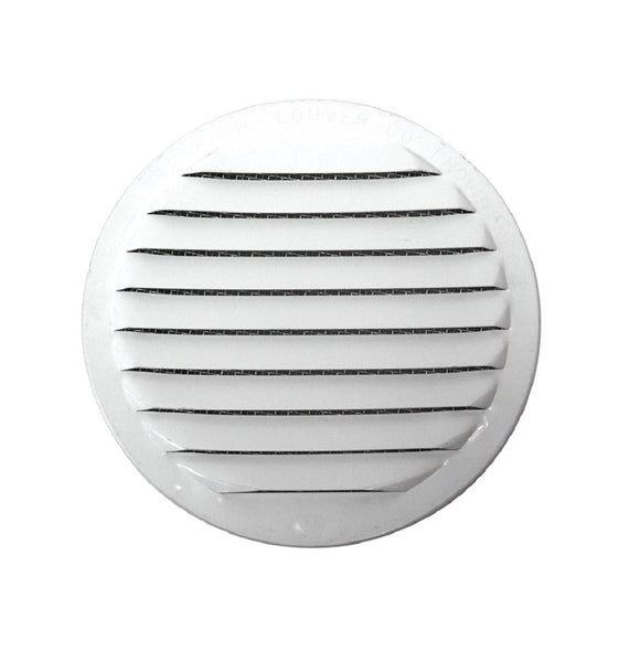 Maurice Franklin RLW-100 4 Aluminum Mini Louver, White, 4 inch