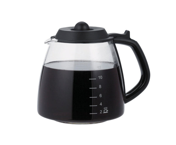 Medelco GL312BK Cafe Brew Replacement Glass Carafe, 12 Cup