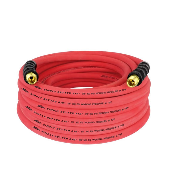 Milton ULR385038 Ultra Lightweight Rubber Air Hose, Red, 50 Ft