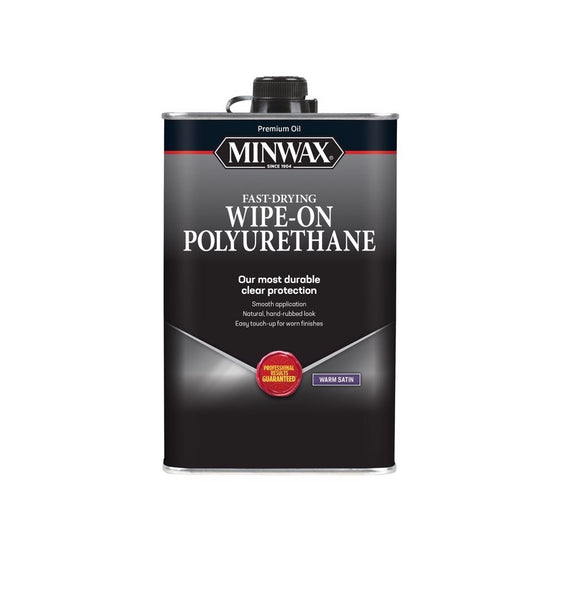 Minwax 60910000 Wipe-On Poly Polyurethane, Clear, 1 Quart