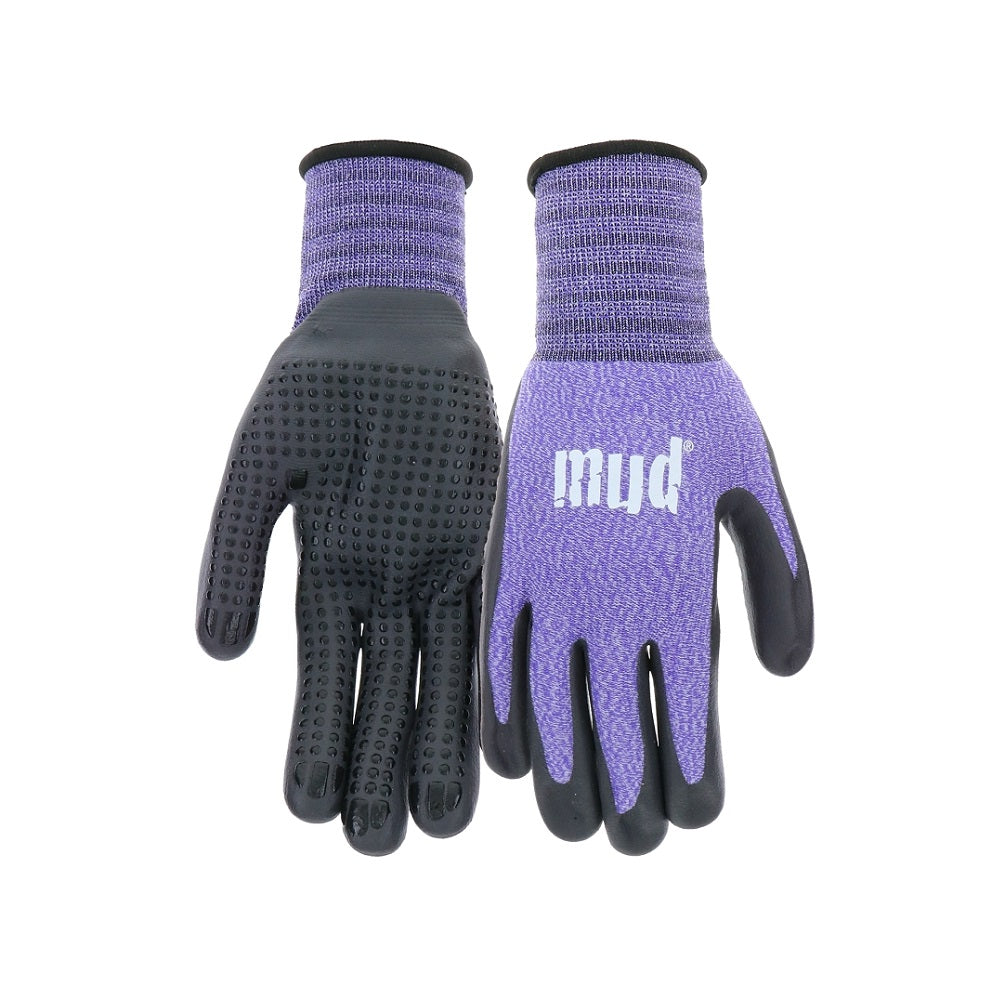 mud MD31011V-W-SM Women's Coated Gloves, Violet