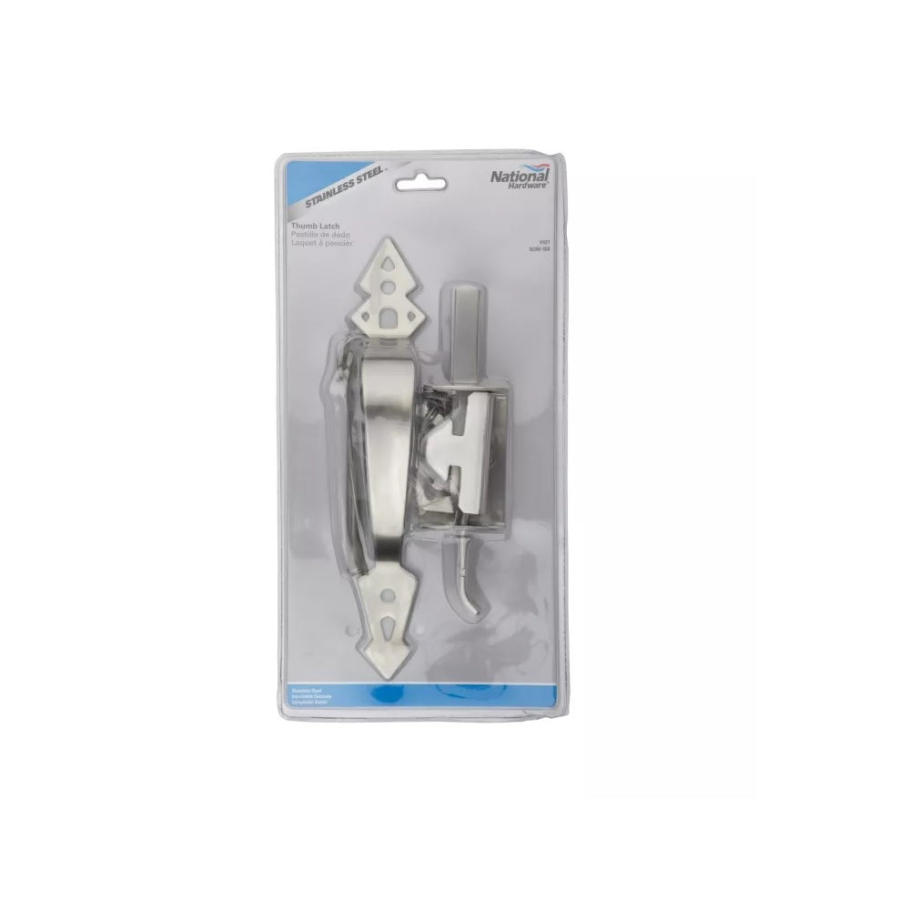 National Hardware N348-508 Professional Choice Heavy Duty Thumb Latch, Stainless Steel