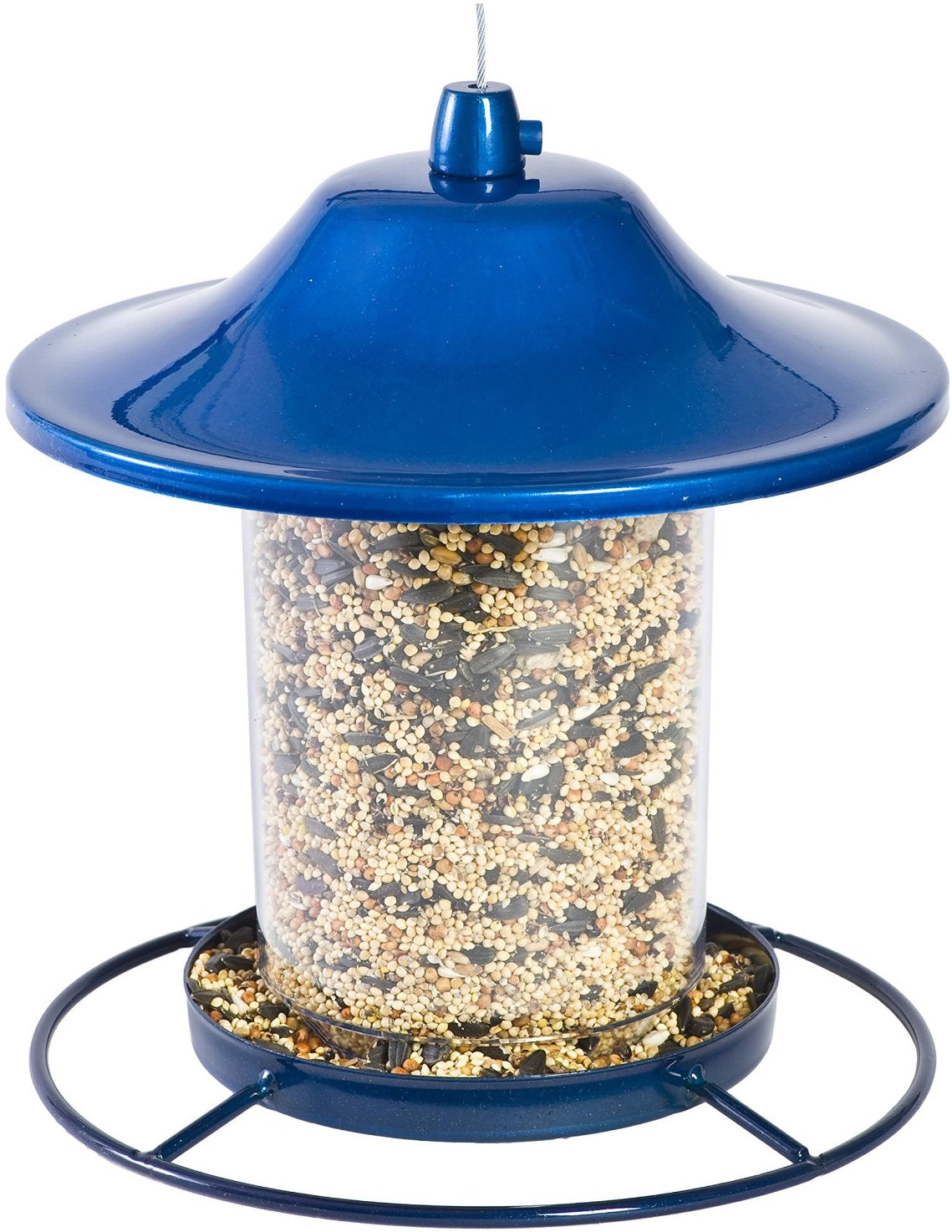 Perky Pet 312B Sparkle Panorama Bird Feeder, Blue, 2 Lb