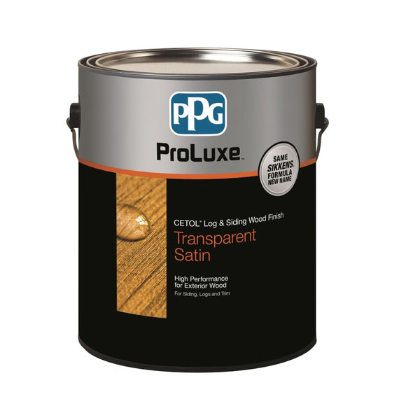 PPG SIK42077/01 ProLuxe Cetol Log & Siding Transparent Satin Wood Finish, 1 Gallon