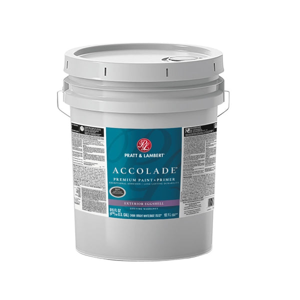 Pratt & Lambert 0000Z4580-20 Accolade Eggshell Latex Exterior Paint, 5 Gallon