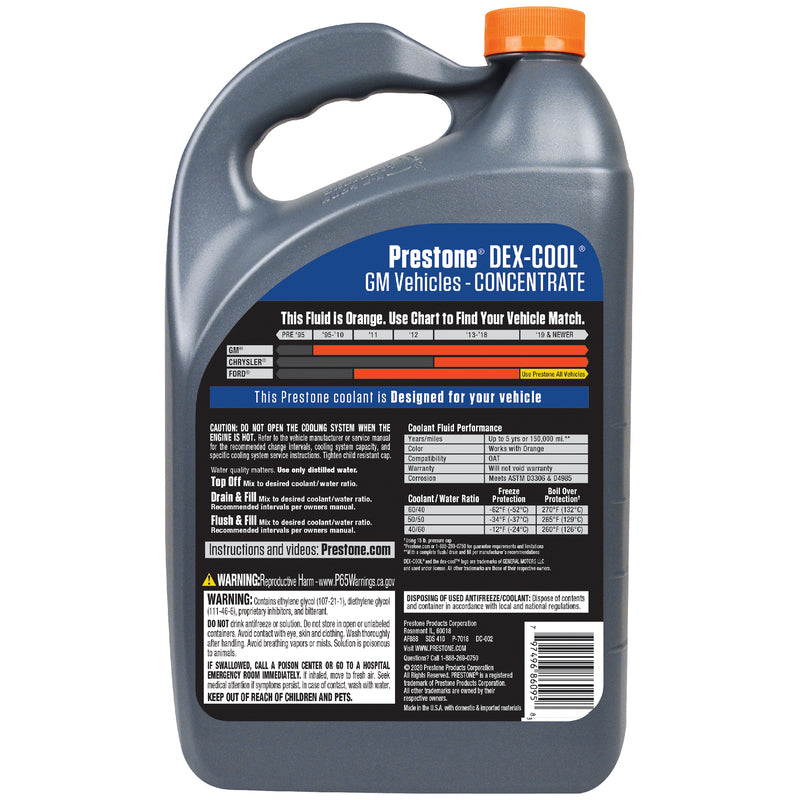 Prestone AF-888P Dex-Cool Anti-Freeze and Coolant Concentrate, 1 Gallon
